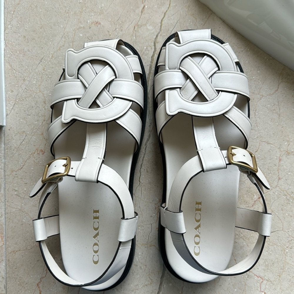 Coach - Bella Fisherman Sandal - Chalk